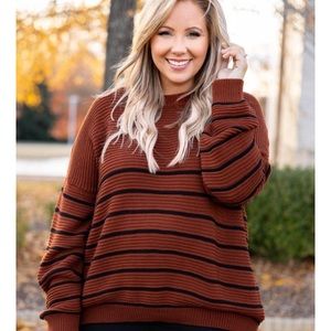 Chic soul rust colored sweater in 2X